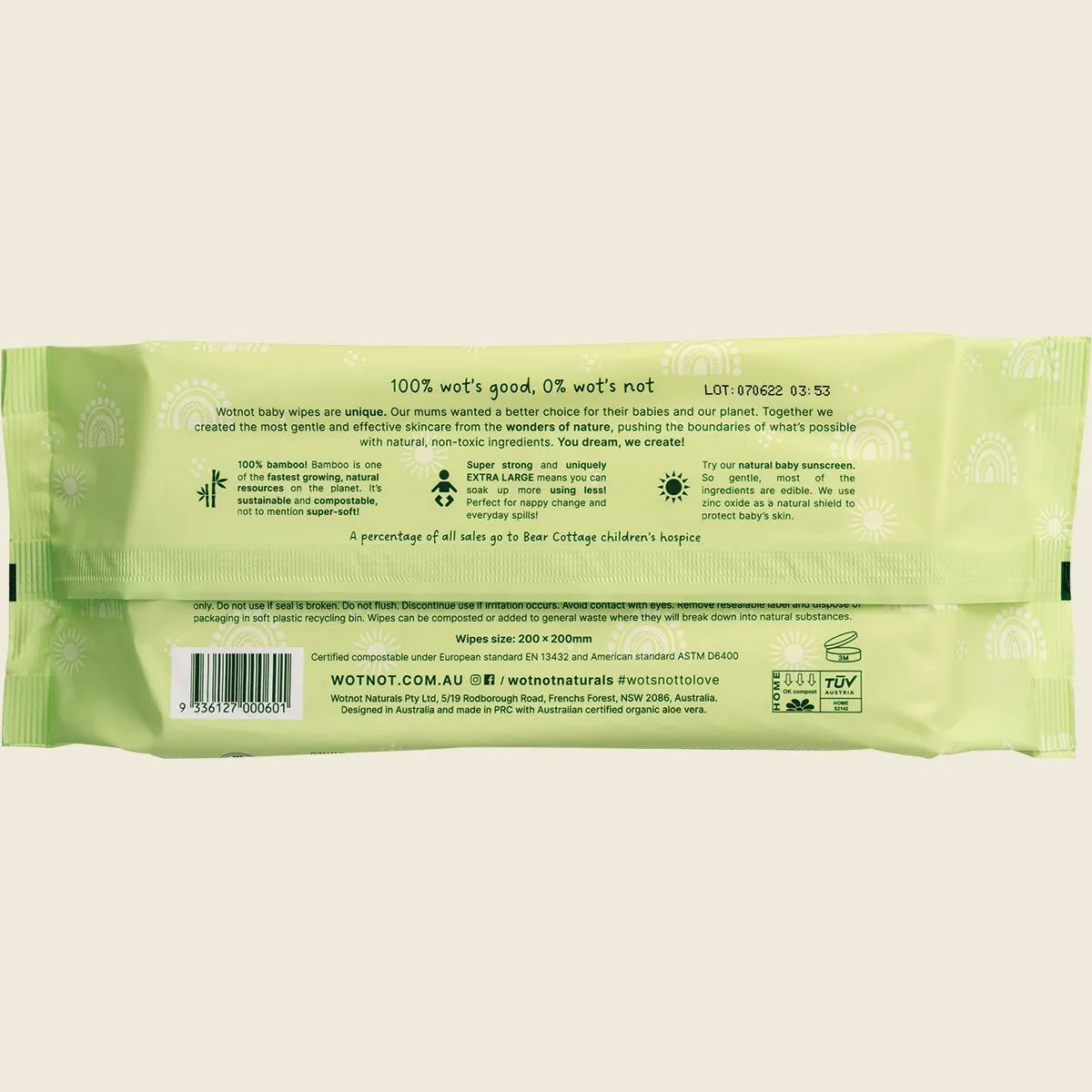 Wotnot - Natural Baby Wipes 70pk