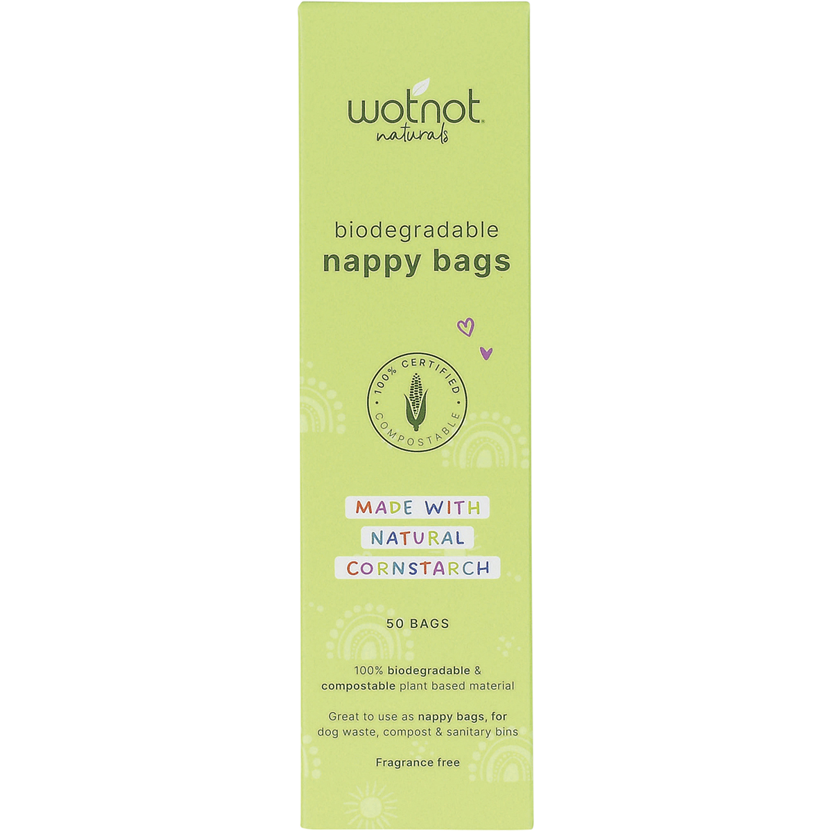 Wotnot - Biodegradable Nappy Bags 100% Compostable 50pk