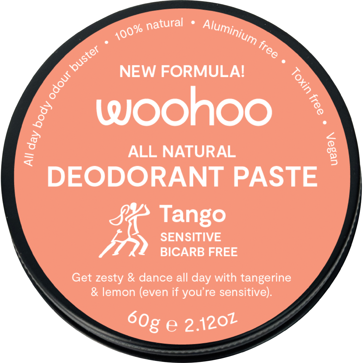 Woohoo - Deodorant Paste Tin Tango Sensitive Bicarb Free 60g