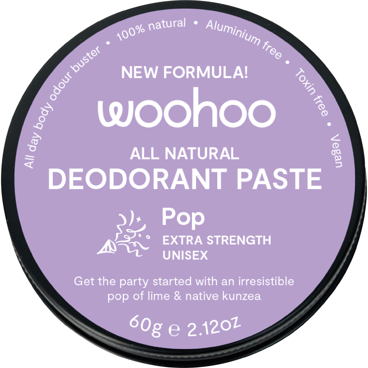Woohoo - Deodorant Paste Tin Pop Extra Strength 60g
