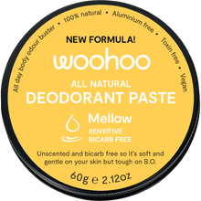 Woohoo - Deodorant Paste Tin Mellow Sensitive Bicarb Free 60g