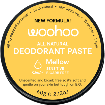 Woohoo - Deodorant Paste Tin Mellow Sensitive Bicarb Free 60g