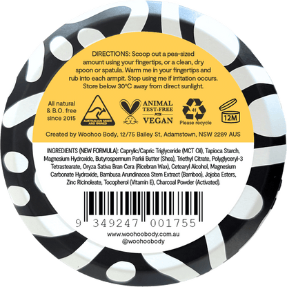 Woohoo - Deodorant Paste Tin Mellow Sensitive Bicarb Free 60g