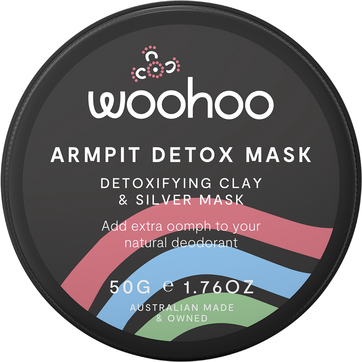 Woohoo - Armpit Detox Mask Tin Detoxifying Clay & Silver Mask 50g