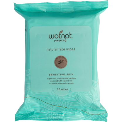 Wotnot - Natural Face Wipes Sensitive 25pk