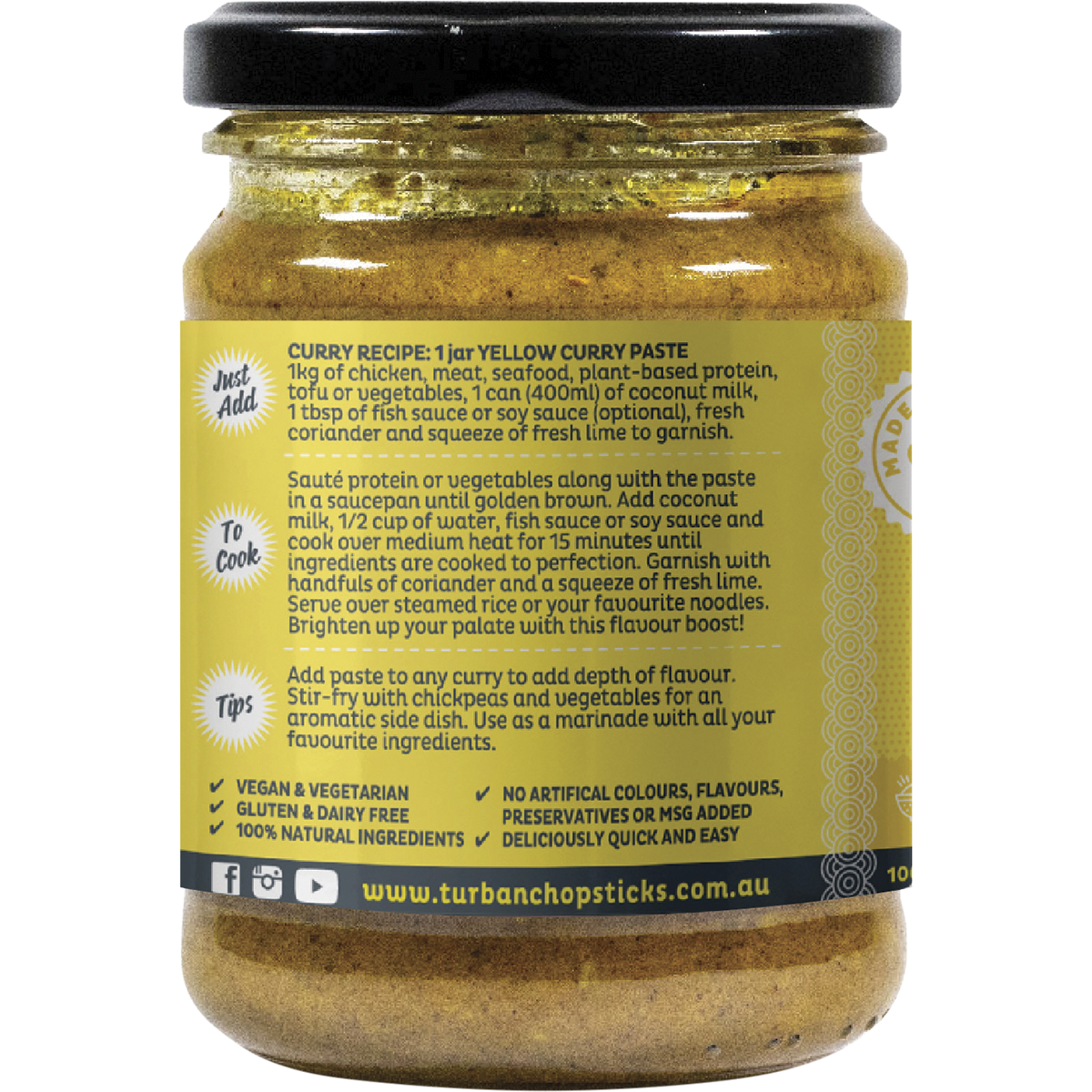 Turban Chopsticks - Curry Paste Yellow Curry 240g