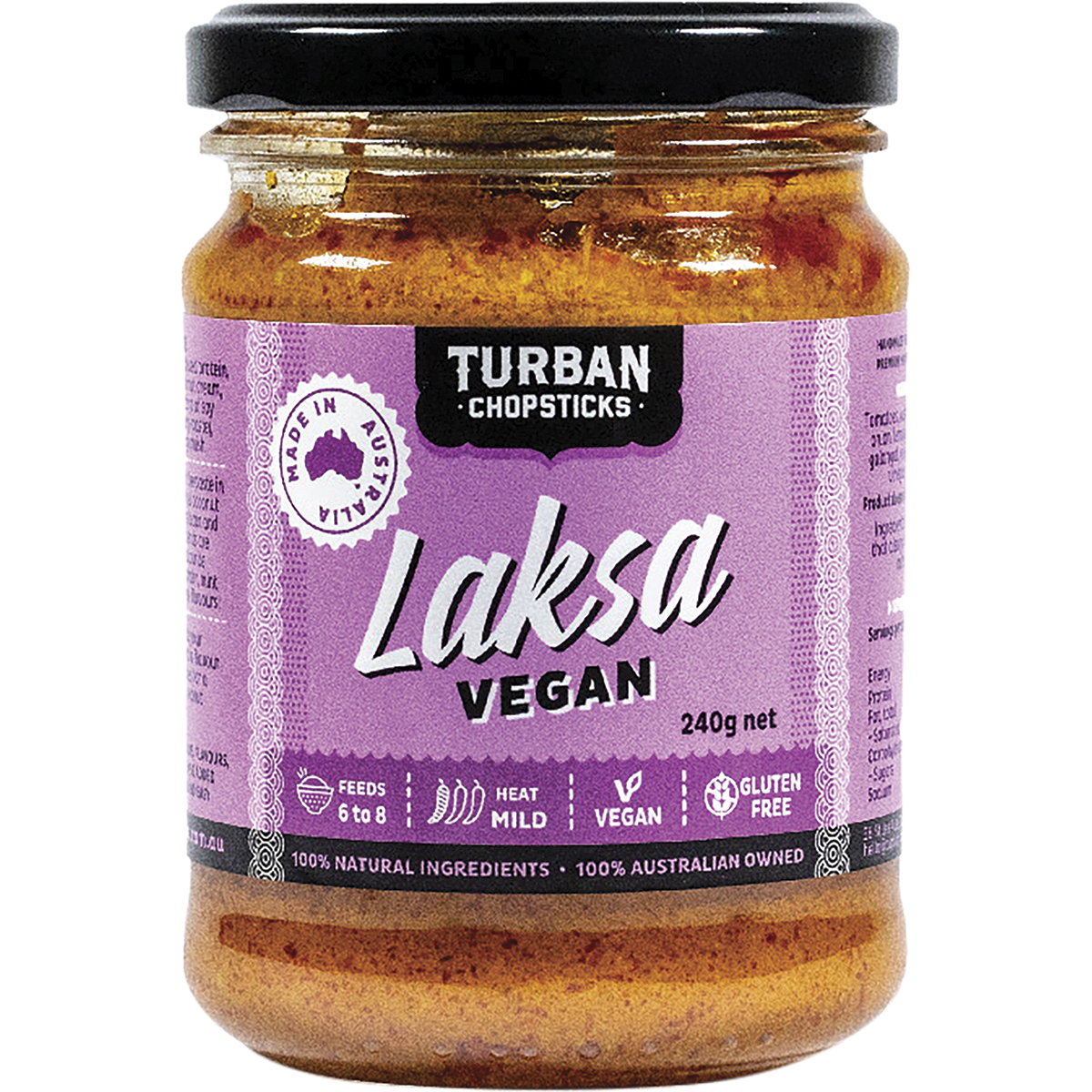 Turban Chopsticks - Curry Paste Laksa Vegan 240g