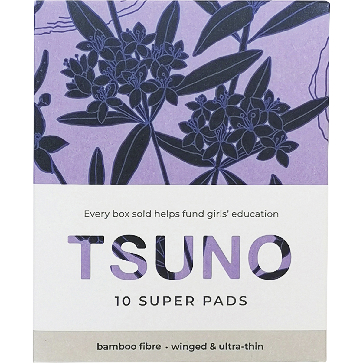 Tsuno - Natural Bamboo Pads Super Winged & Ultra Thin 10pk