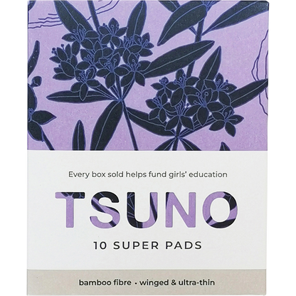 Tsuno - Natural Bamboo Pads Super Winged & Ultra Thin 10pk