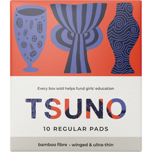 Tsuno - Natural Bamboo Pads Regular Winged & Ultra Thin 10pk