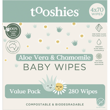 Tooshie by Toms - Eco Wipes Value Pack Aloe Vera & Chamomile 4x70pk