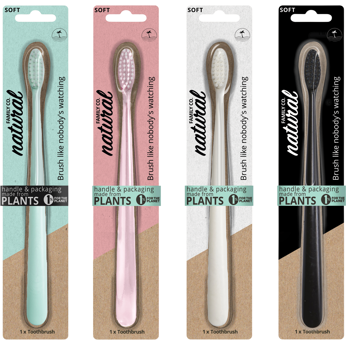 The Natural Family Co. - Bio Toothbrush Soft Single Assortment