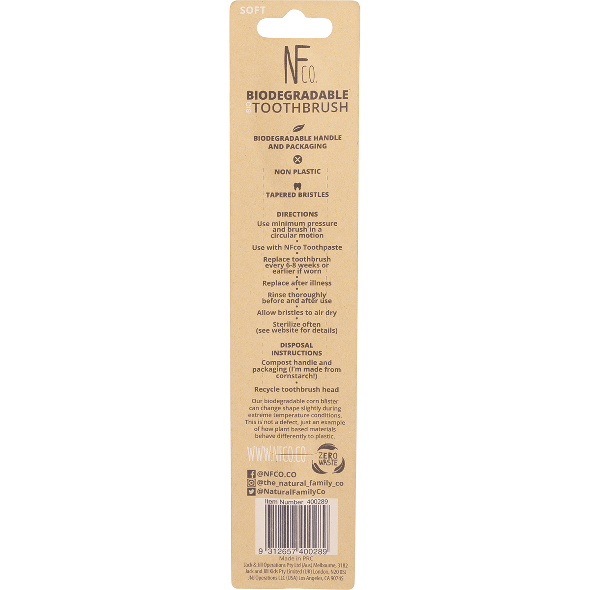 The Natural Family Co. - Bio Toothbrush Soft Single Assortment