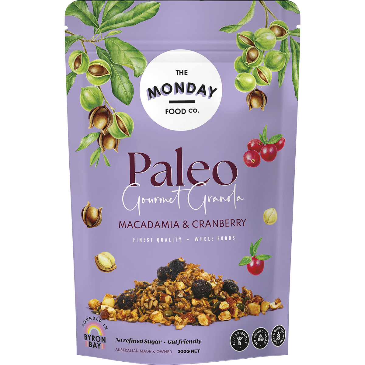 The Monday Food Co. - Paleo Gourmet Granola Macadamia & Cranberry 300g