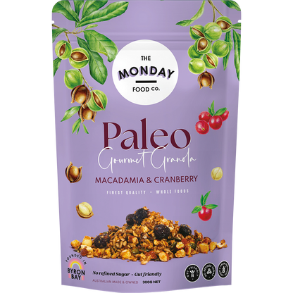 The Monday Food Co. - Paleo Gourmet Granola Macadamia & Cranberry 300g