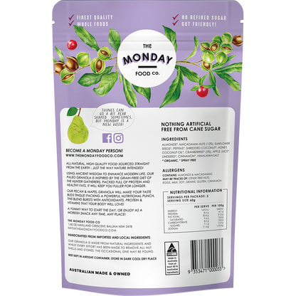 The Monday Food Co. - Paleo Gourmet Granola Macadamia & Cranberry 300g