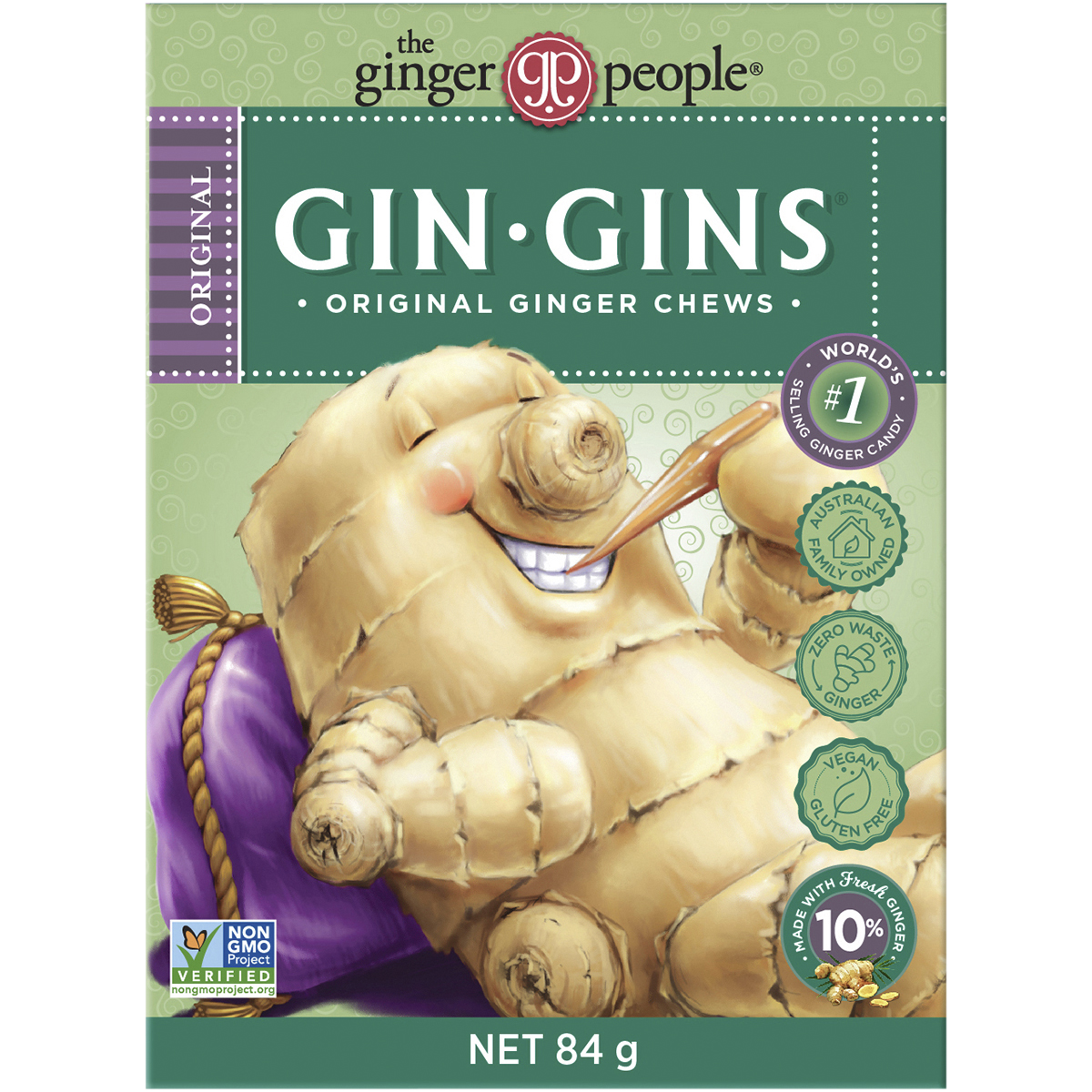 The Ginger People - Gin Gins Ginger Candy Chewy Original 84g