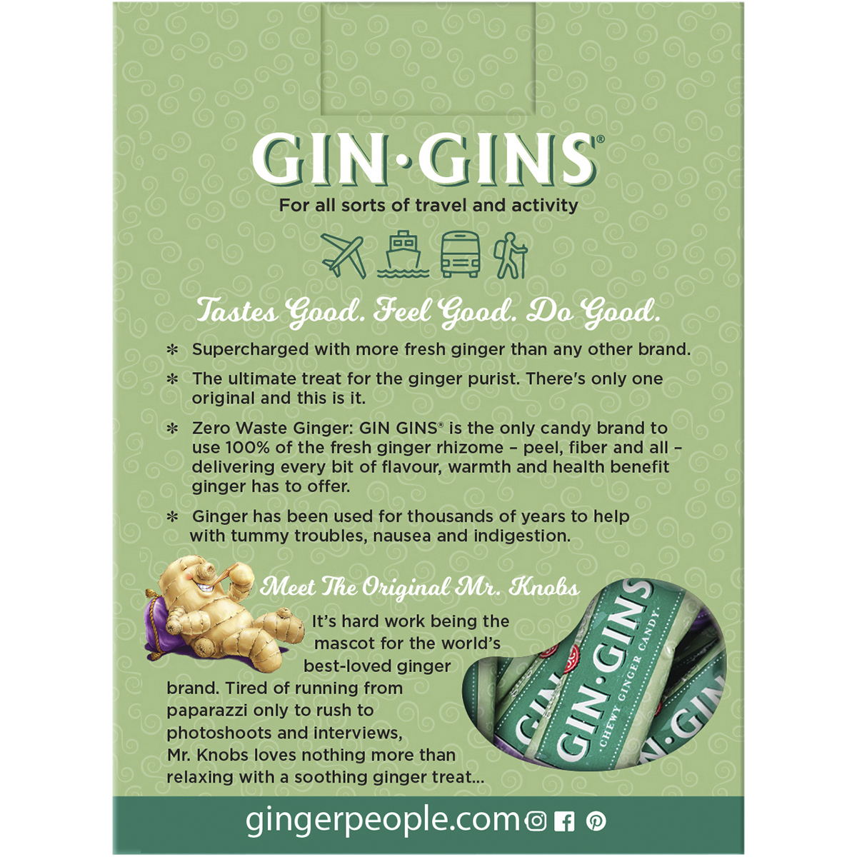 The Ginger People - Gin Gins Ginger Candy Chewy Original 84g