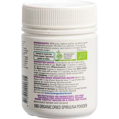 Synergy Natural - Spirulina Powder 100g