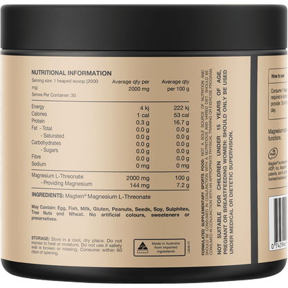 Switch Nutrition - Mag3 100% Pure Magnesium L-Threonate - Unflavoured 60g