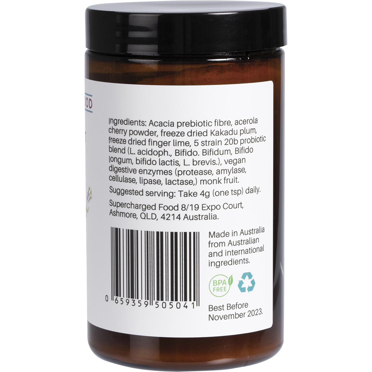 Supercharged Food - Love Your Gut Synbiotic Powder Pre/Probiotic 120g