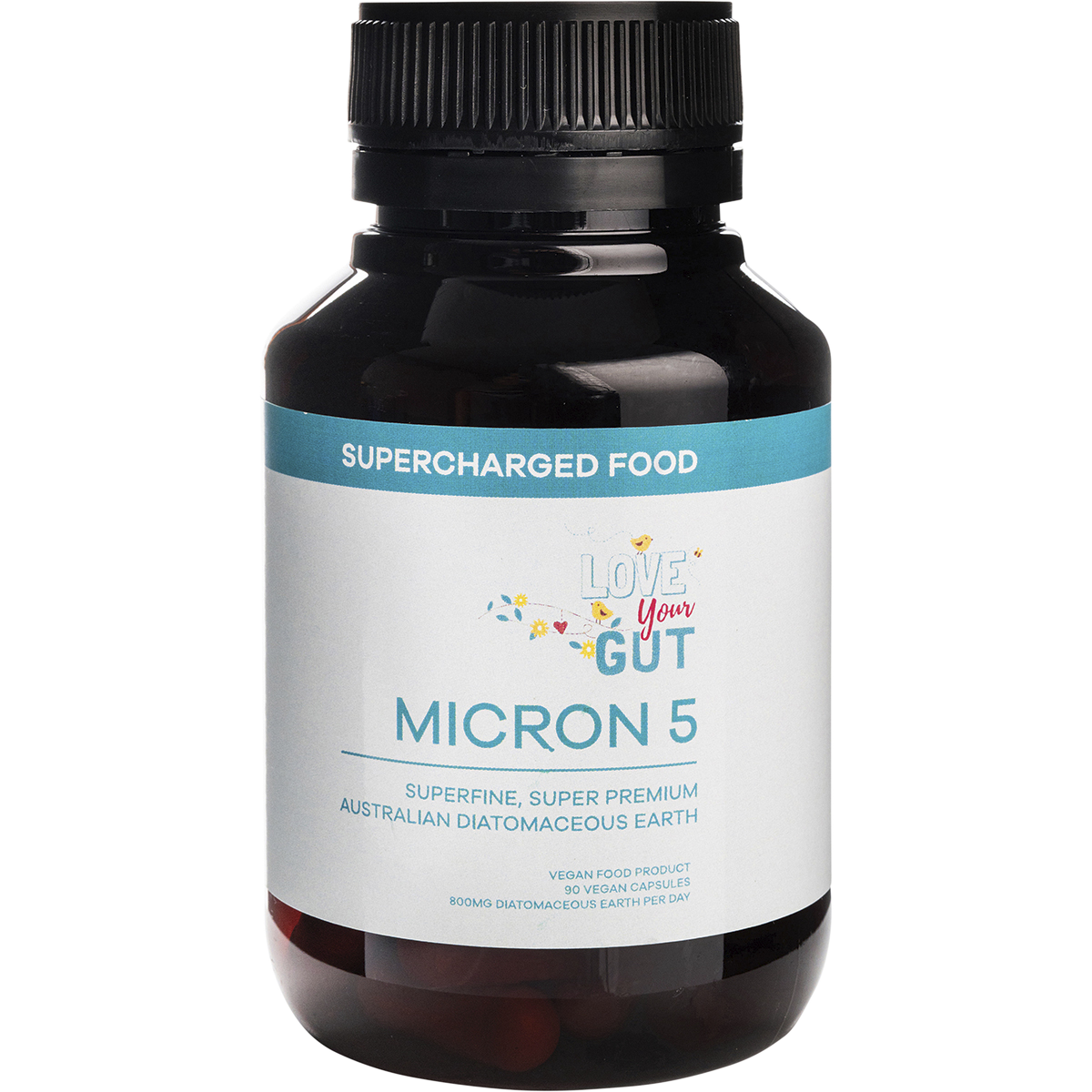 Supercharged Food - Love Your Gut Capsules Micron 5 Diatomaceous Earth 90 Caps