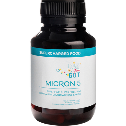 Supercharged Food - Love Your Gut Capsules Micron 5 Diatomaceous Earth 90 Caps
