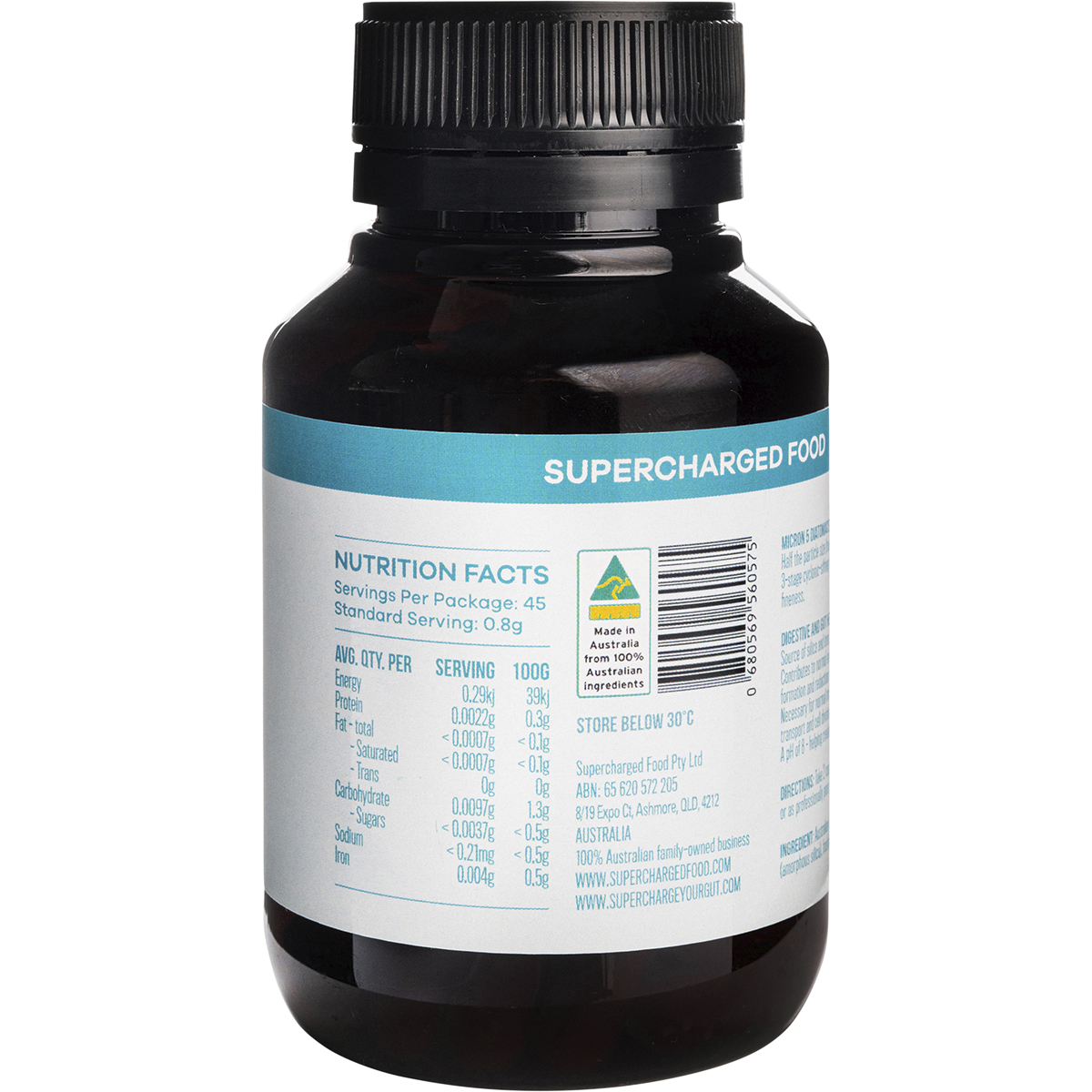 Supercharged Food - Love Your Gut Capsules Micron 5 Diatomaceous Earth 90 Caps