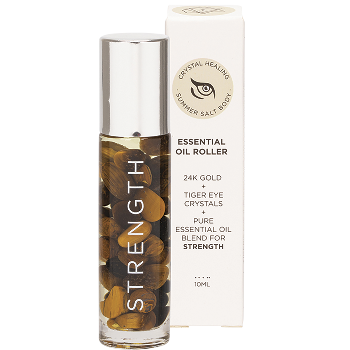 Summer Salt Body - Essential Oil Roller 24K Gold Strength Tiger Eye 10ml