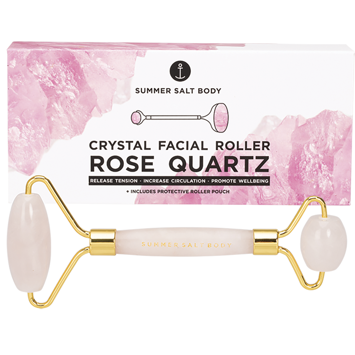Summer Salt Body - Crystal Facial Roller Rose Quartz