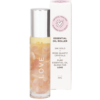 Summer Salt Body - Essential Oil Roller 24K Gold Love Rose Quartz 10ml