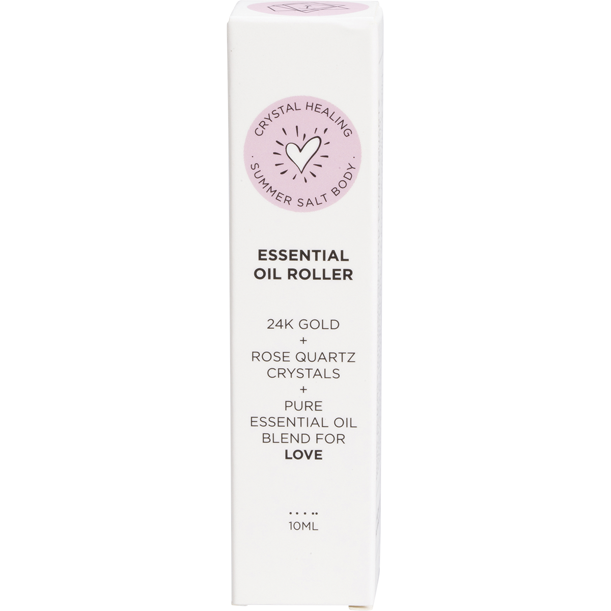 Summer Salt Body - Essential Oil Roller 24K Gold Love Rose Quartz 10ml