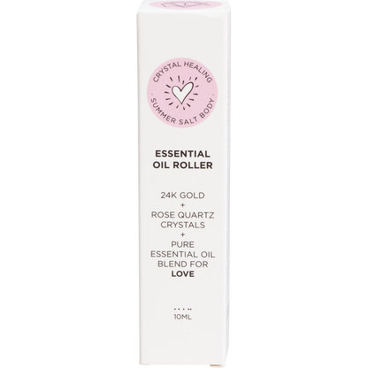 Summer Salt Body - Essential Oil Roller 24K Gold Love Rose Quartz 10ml