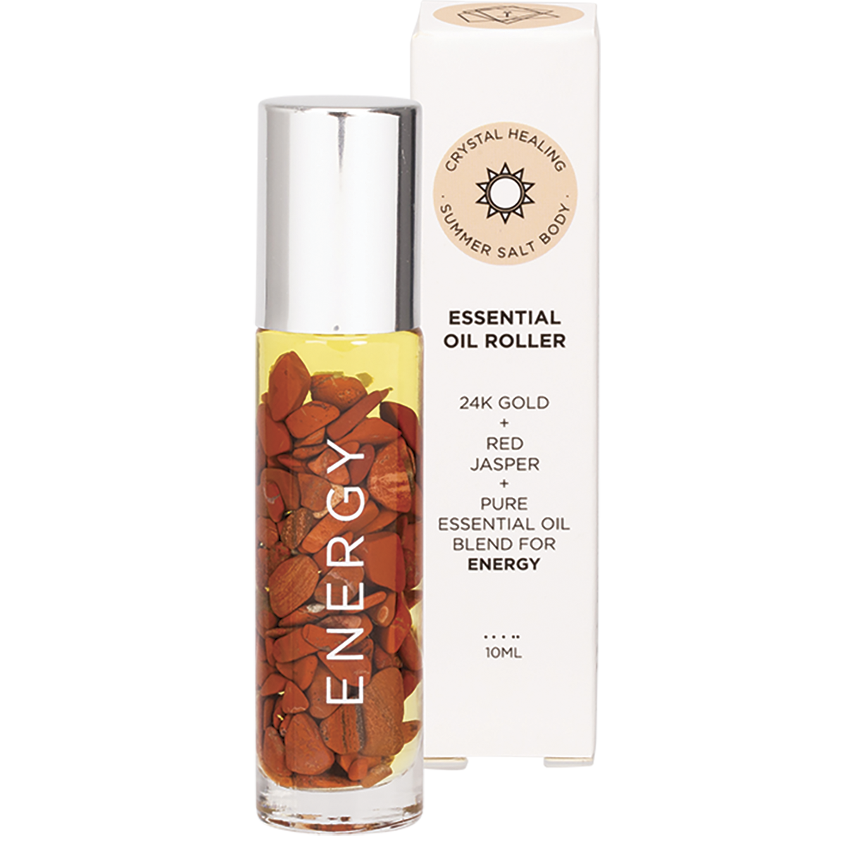 Summer Salt Body - Essential Oil Roller 24K Gold Energy Red Jasper 10ml