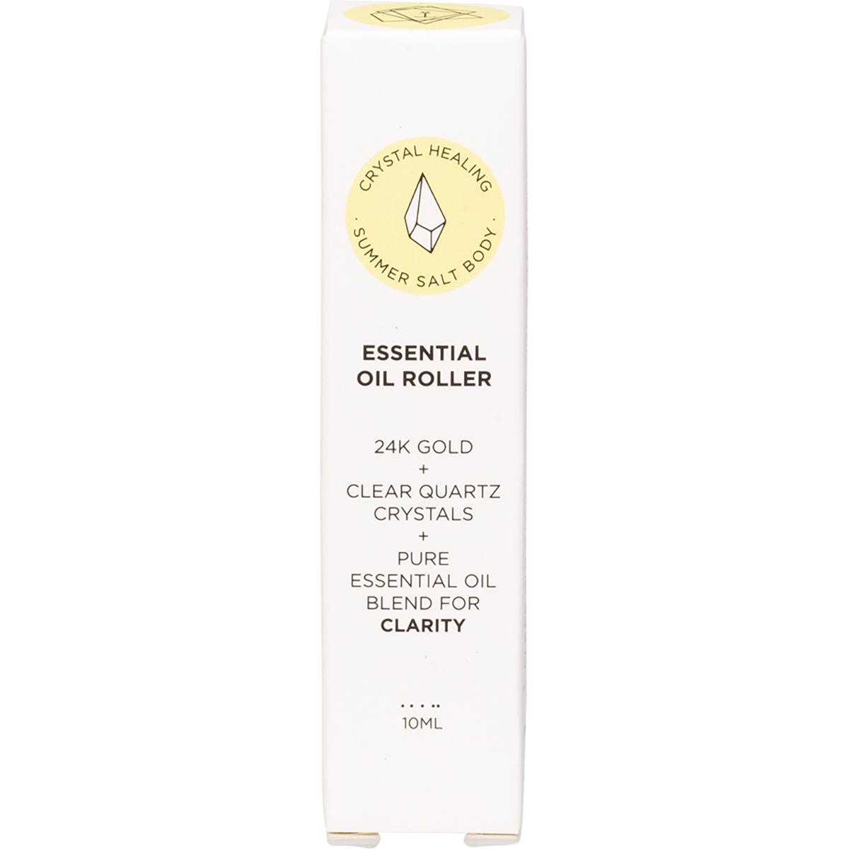 Summer Salt Body - Essential Oil Roller 24K Gold Clarity Clear Quartz 10ml