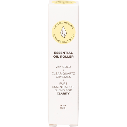 Summer Salt Body - Essential Oil Roller 24K Gold Clarity Clear Quartz 10ml