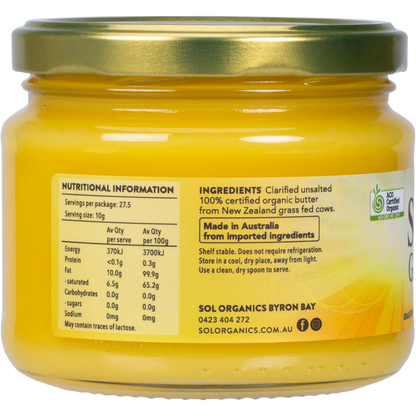 Sol - Organic Ghee 275g