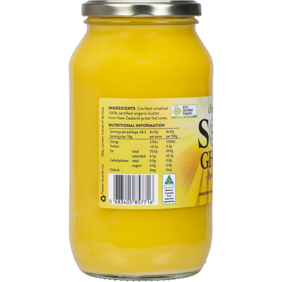 Sol - Organic Ghee 685g