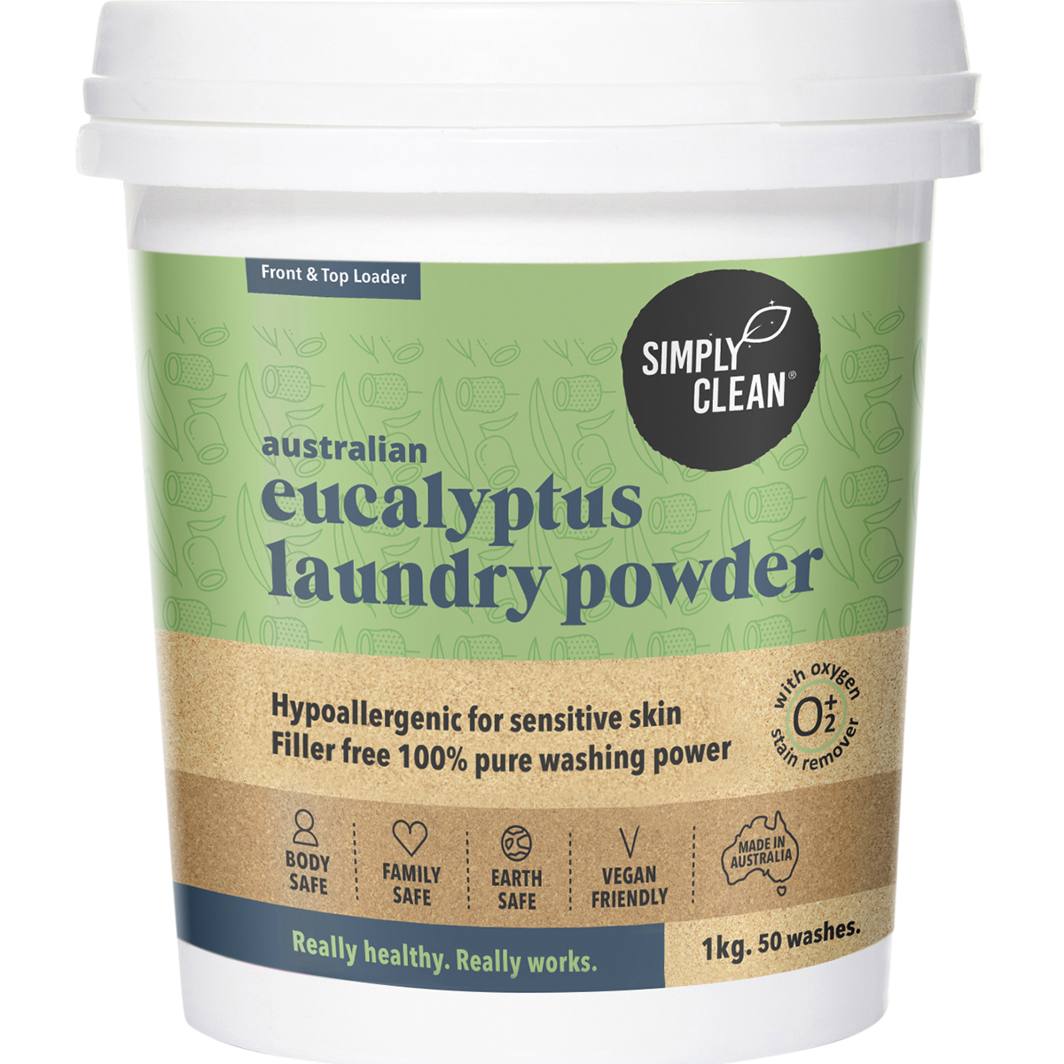 Simply Clean - Laundry Powder Eucalyptus 1kg