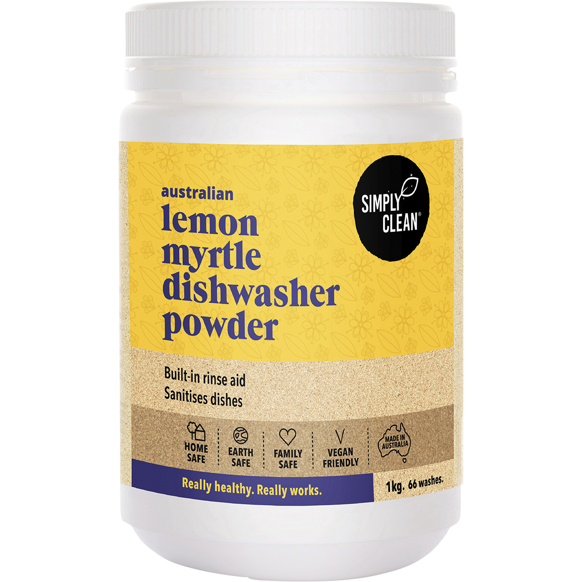 Simply Clean - Dishwasher Powder Lemon Myrtle 1kg