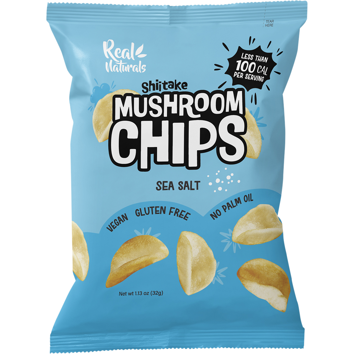 Real Naturals - Shiitake Mushroom Chips Sea Salt 32g