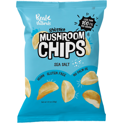 Real Naturals - Shiitake Mushroom Chips Sea Salt 32g