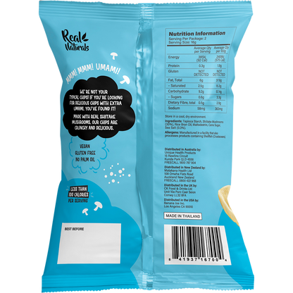 Real Naturals - Shiitake Mushroom Chips Sea Salt 32g