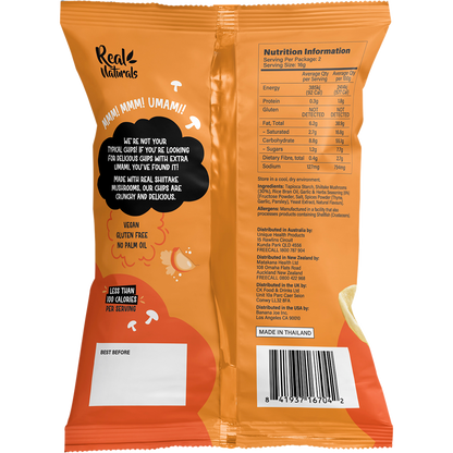 Real Naturals - Shiitake Mushroom Chips Garlic & Herb 32g