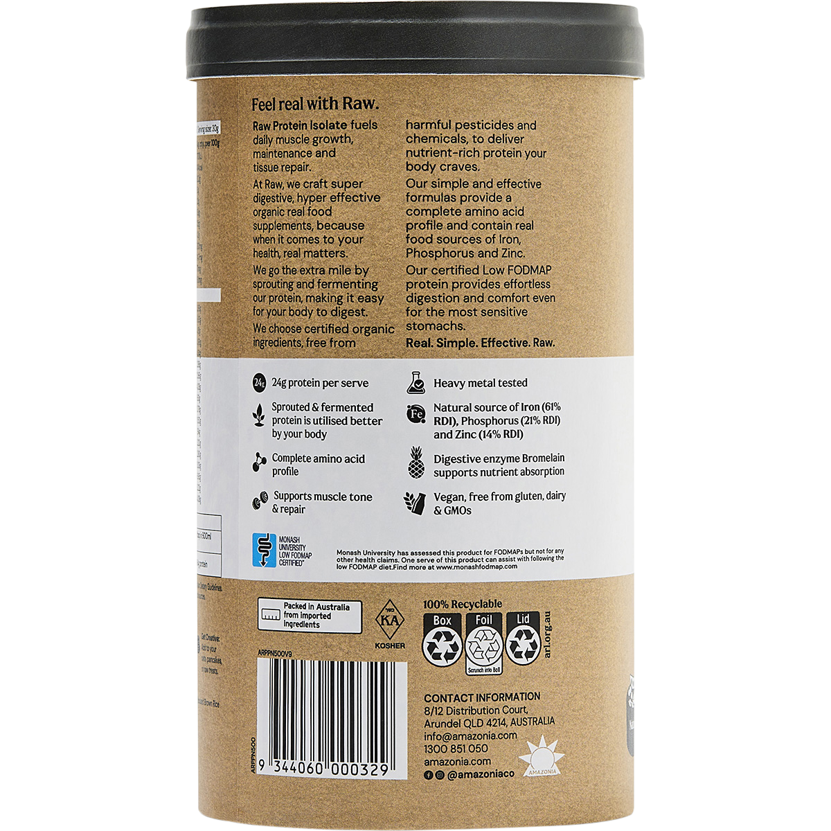 Raw Amazonia - Raw Protein Isolate Natural 500g