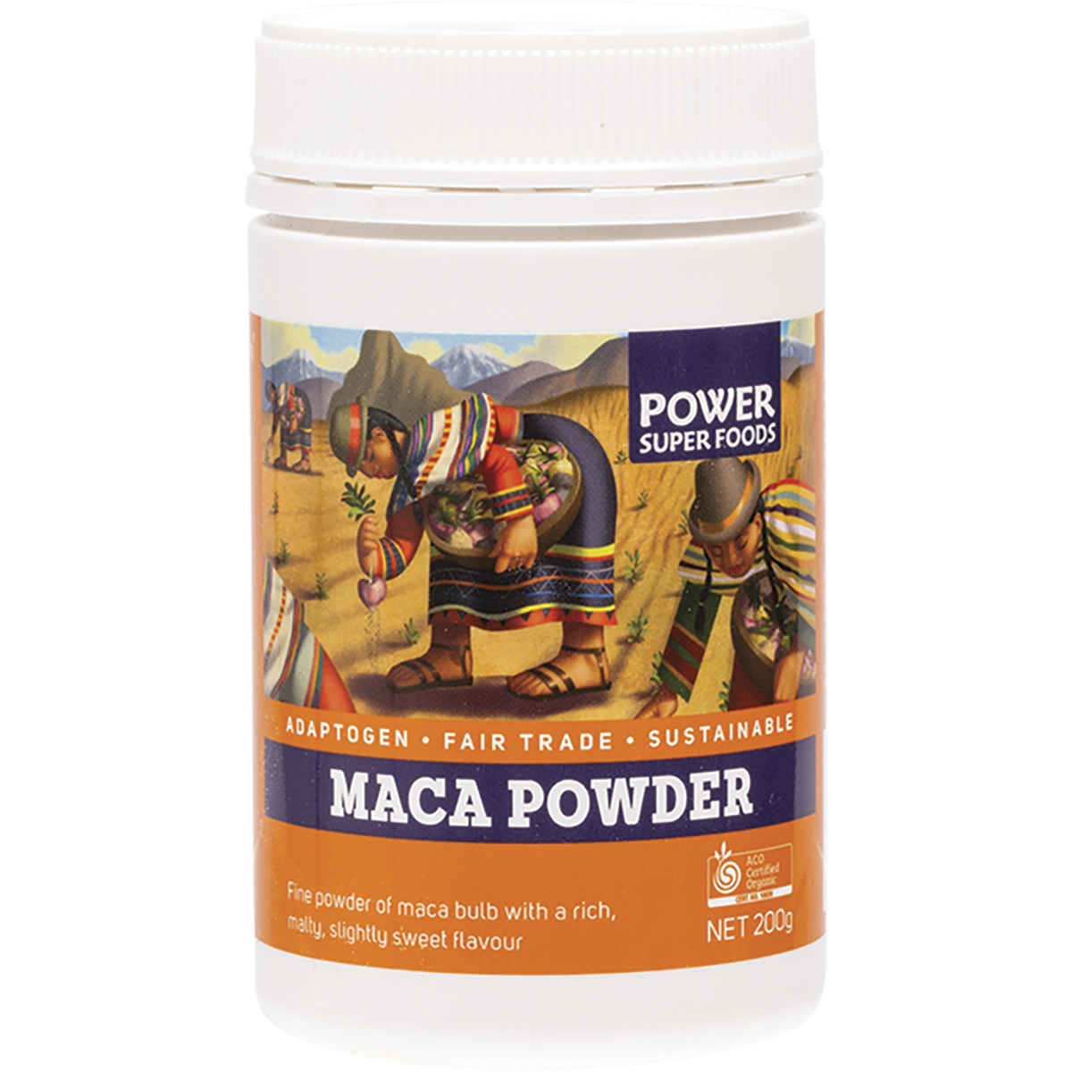 Power Superfoods - Maca Powder Tub Certified Organic 200g