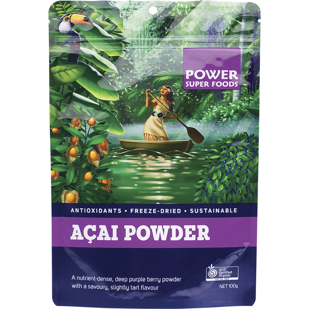 Power Super Foods - Acai Powder Certified Organic 100g