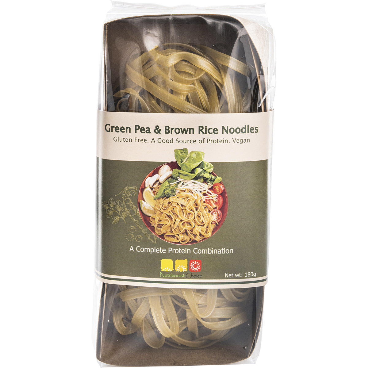 Nutritionist Choice - Rice Noodles Green Pea & Brown 180g