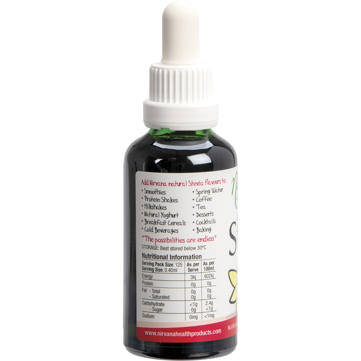 Nirvana Organics - Liquid Stevia Vanilla 50ml
