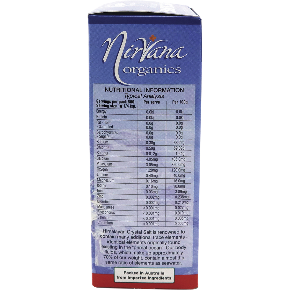Nirvana Organics - Himalayan Salt Medium 500g
